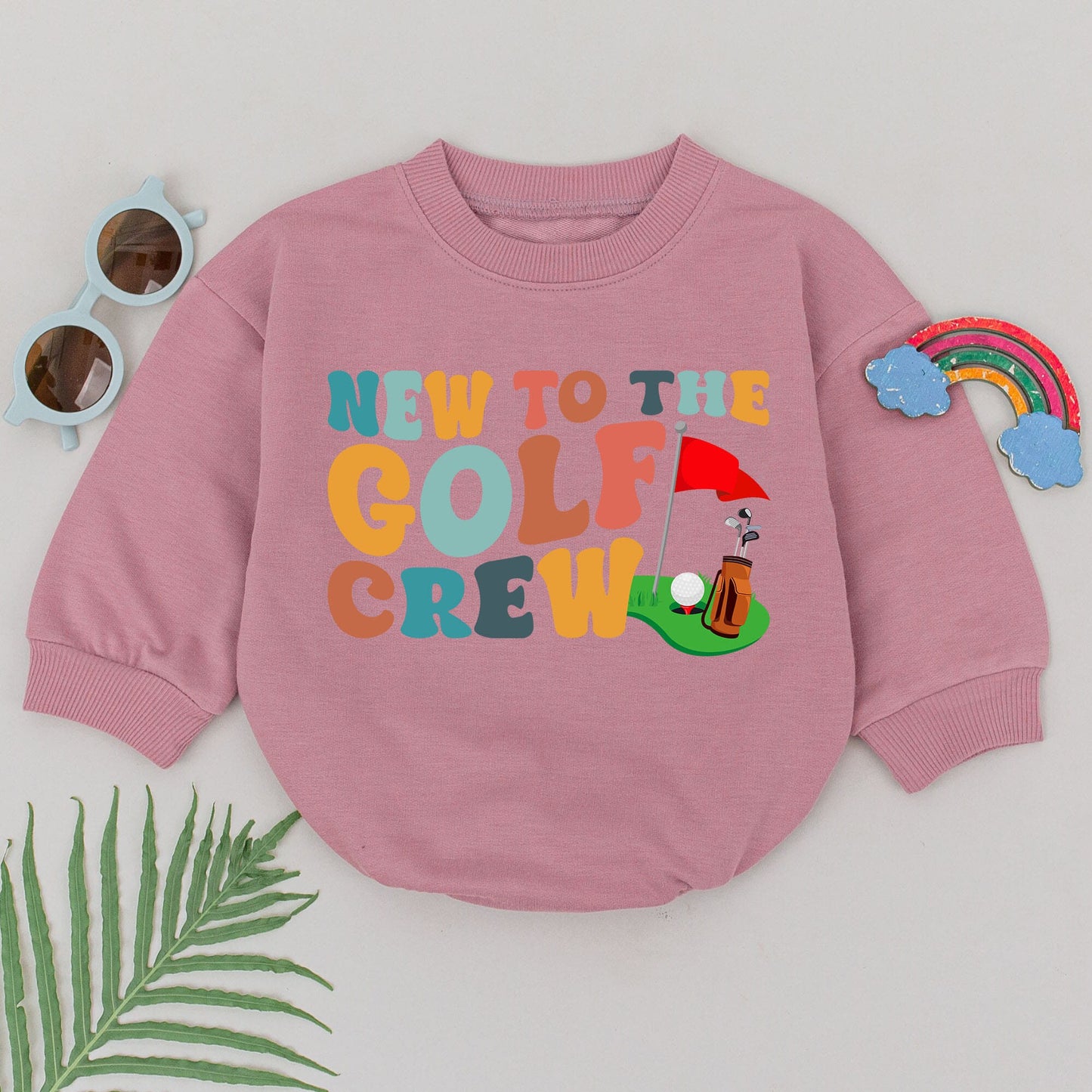 New To The Golf Crew Baby Boy Romper Retro Vintage Future Golfer Outfit Cute Infant Bodysuit Soft Cotton Announcement Gift