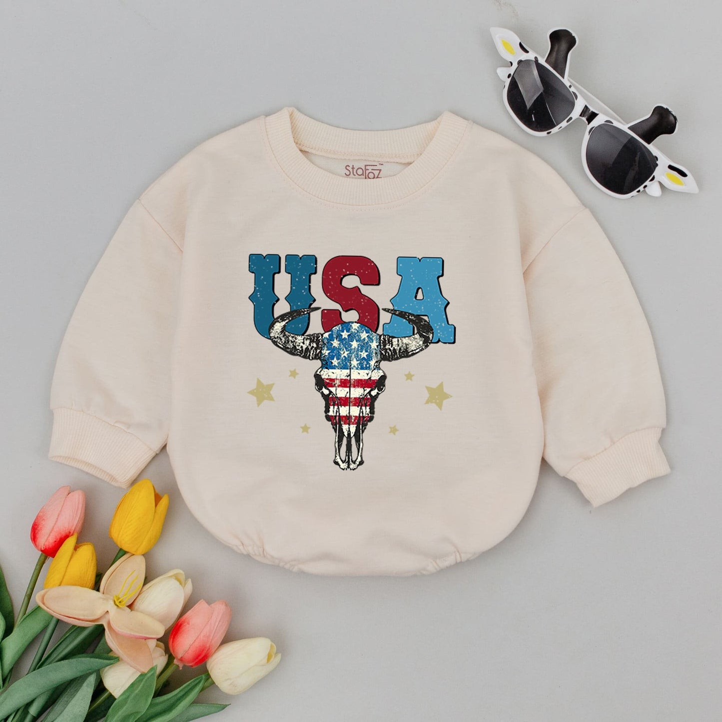Patriotic Baby Romper: Perfect for 4th of July & Memorial Day