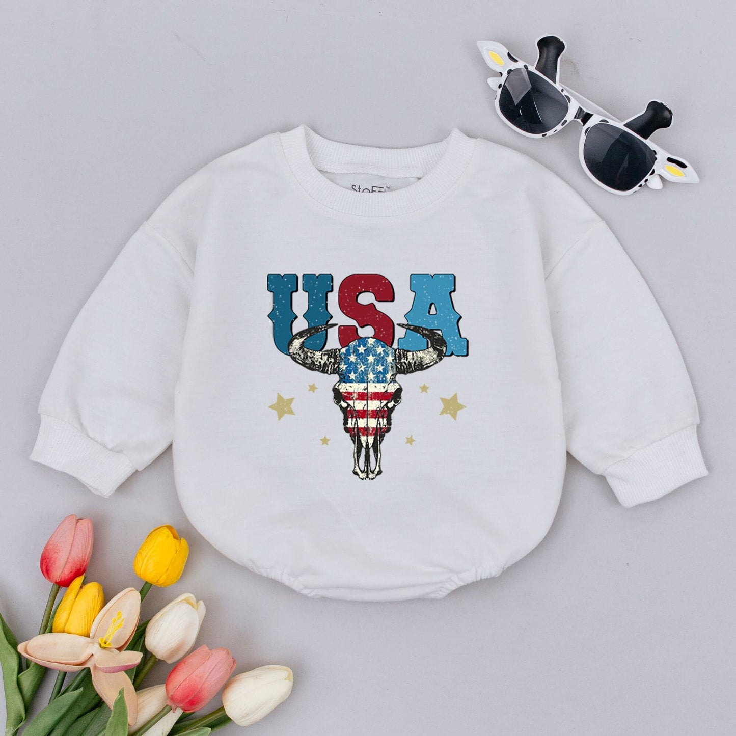 Patriotic Baby Romper: Perfect for 4th of July & Memorial Day