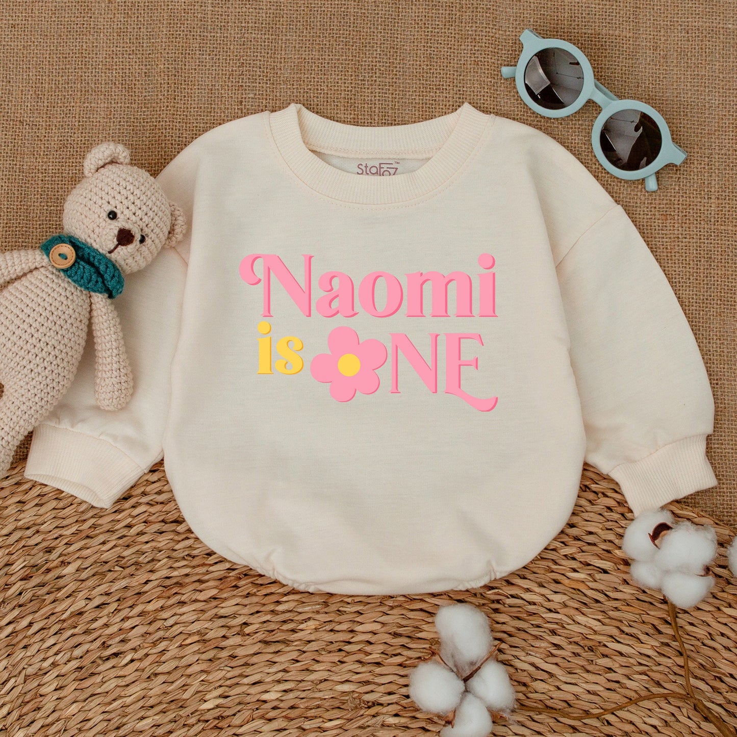 Personalized One Groovy Girl Daisy 1st Birthday Romper Retro Baby Bodysuit Smash Cake Outfit Celebration Gift for Infants
