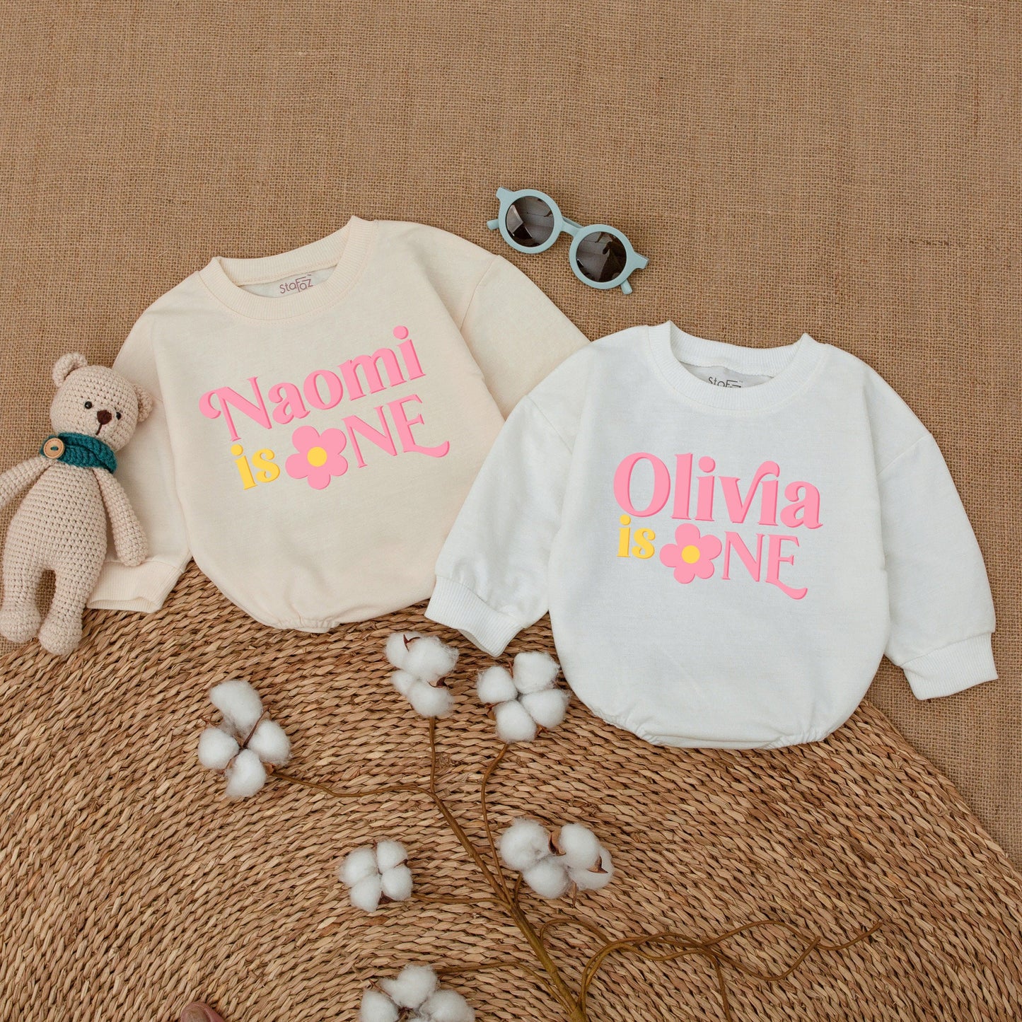 Personalized One Groovy Girl Daisy 1st Birthday Romper Retro Baby Bodysuit Smash Cake Outfit Celebration Gift for Infants
