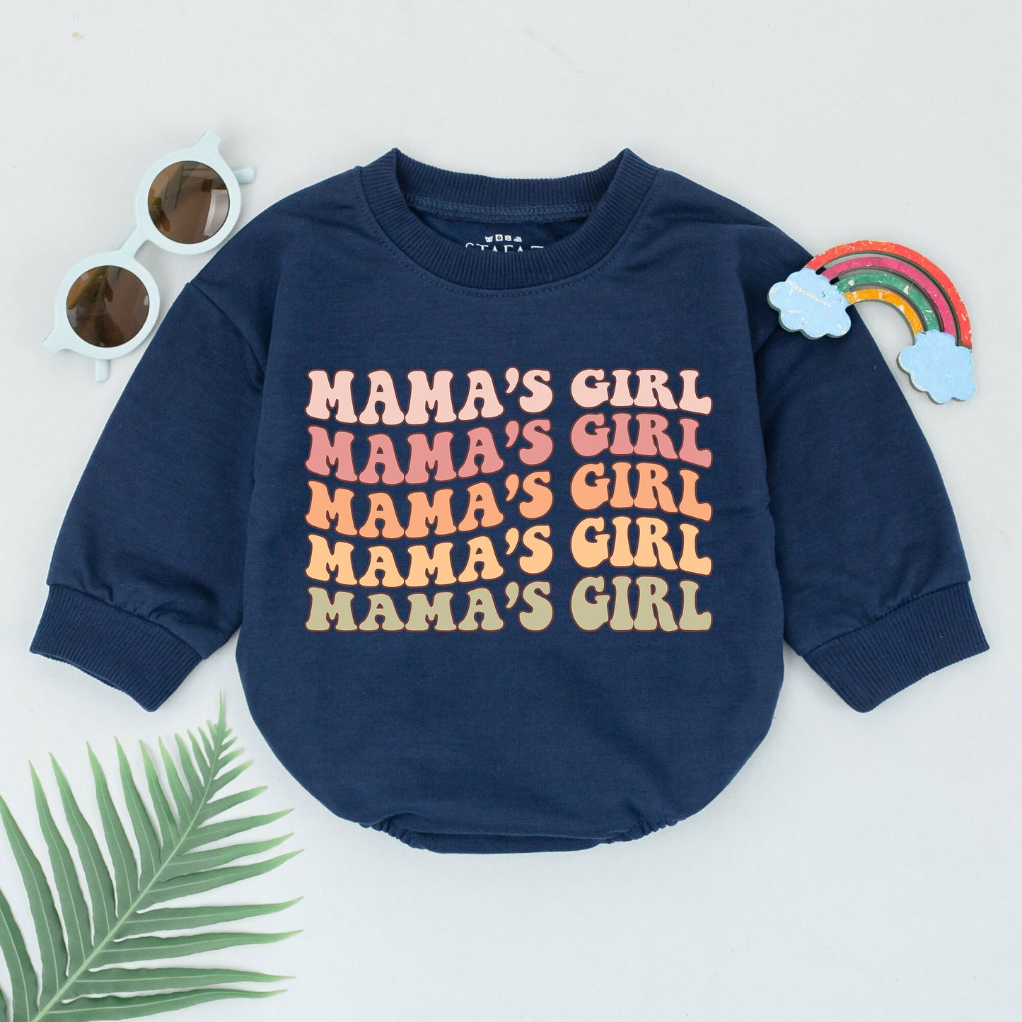 Mama's Girl Baby Romper & Matching Outfits for Newborn Girls, Mom & Daughter Shower Gift, Soft Cotton