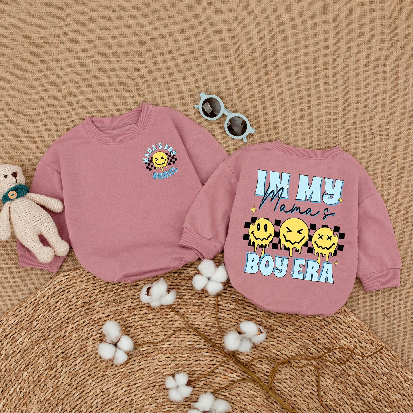 Personalized Newborn Baby Boy Bubble Romper Mama's Bestie Design Soft Comfortable Bodysuit Adorable Baby Shower Gift Little One Outfit