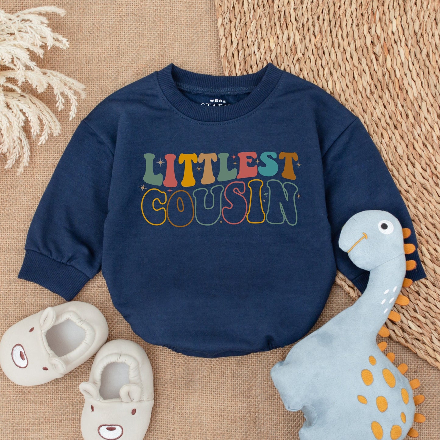 Little Cousin Baby Romper Cute Matching Cousin Outfit Adorable Newborn Bodysuit Lil Cousin Gift for Baby Shower Family Matching Clothes