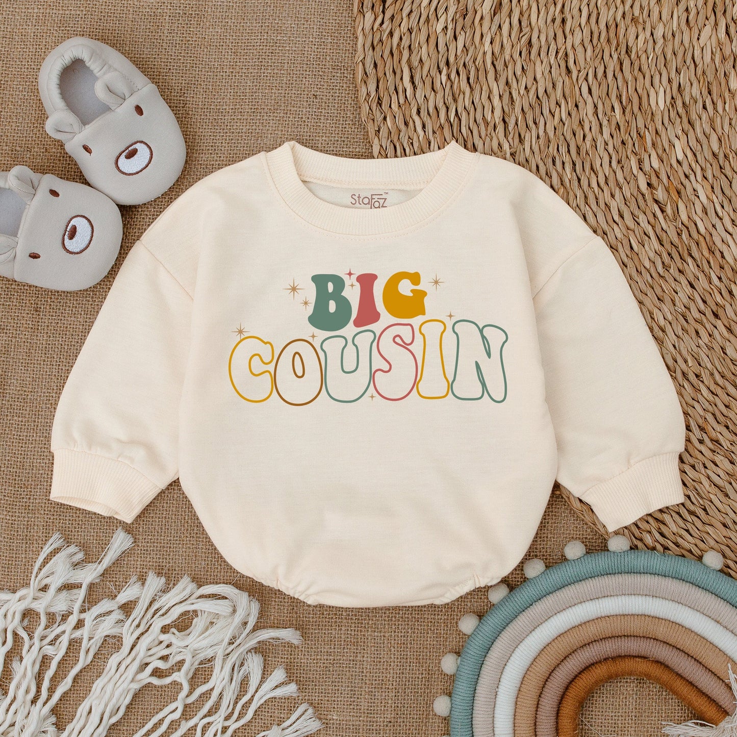Little Cousin Baby Romper Cute Matching Cousin Outfit Adorable Newborn Bodysuit Lil Cousin Gift for Baby Shower Family Matching Clothes