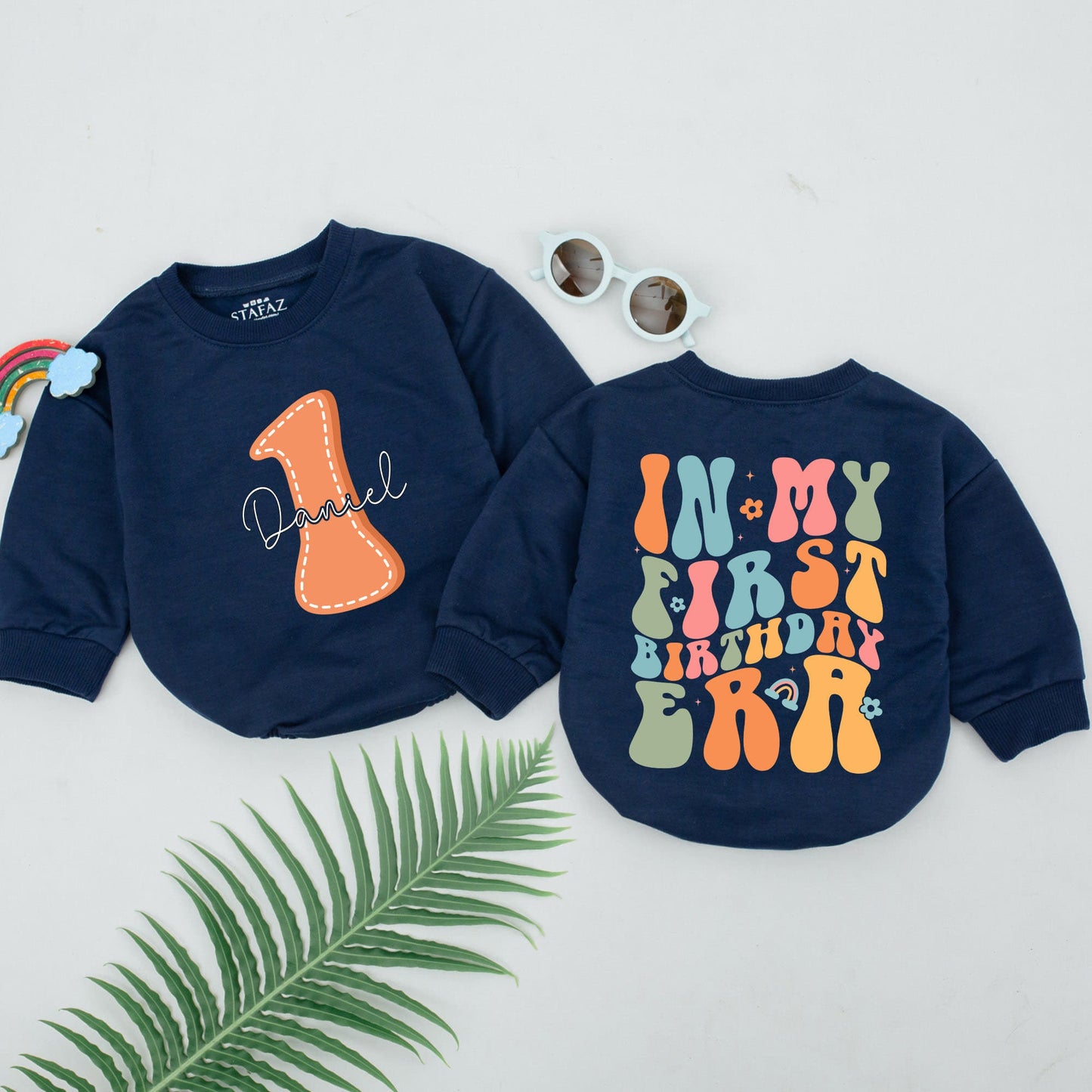 First Birthday Era Bubble Romper One Year Old Baby Outfit for Their Special Celebration Soft Comfortable Cotton Bodysuit Shower Gift