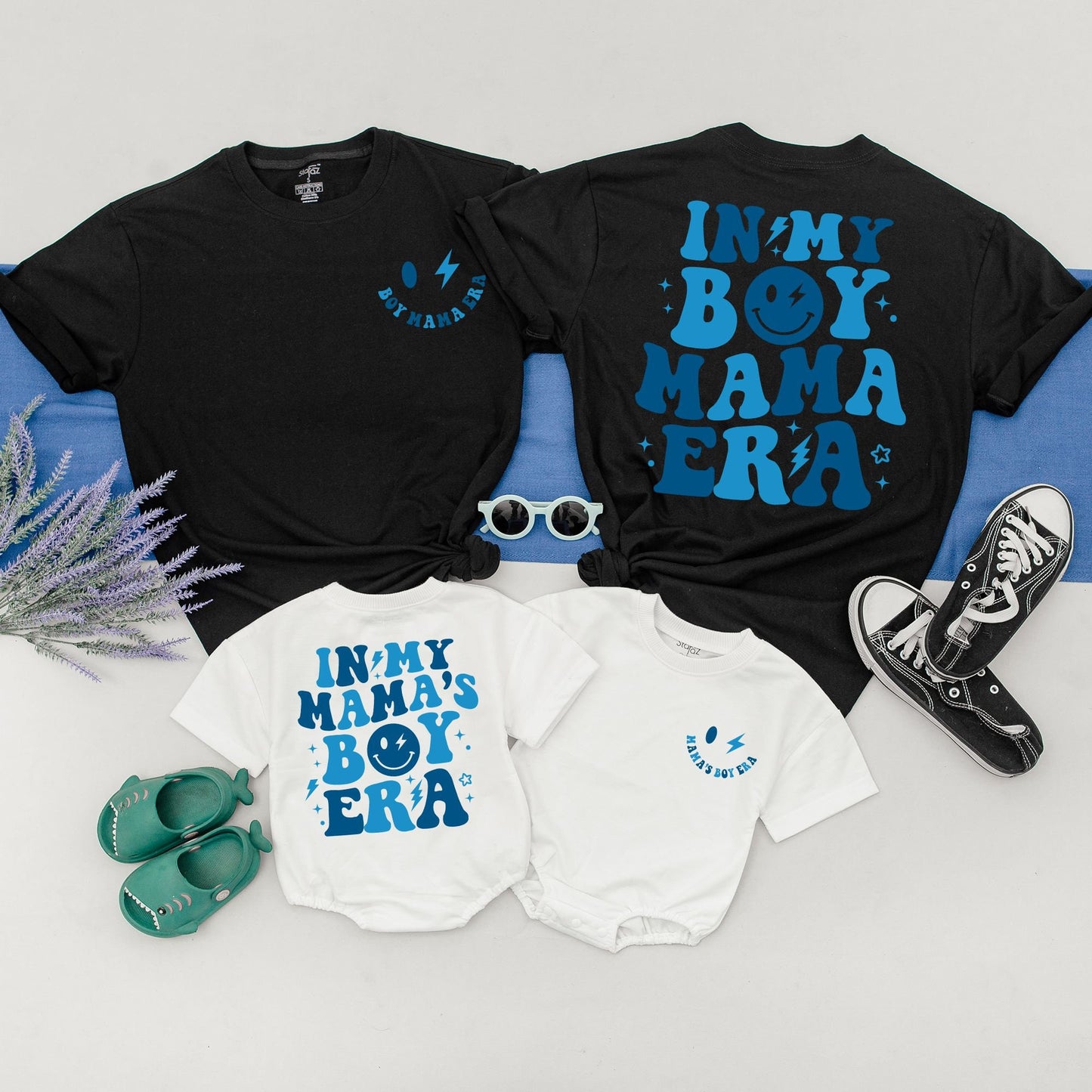 Mamas Boy Era Mom & Son Matching T-Shirt Set - New Mom, Boy Mama Gift