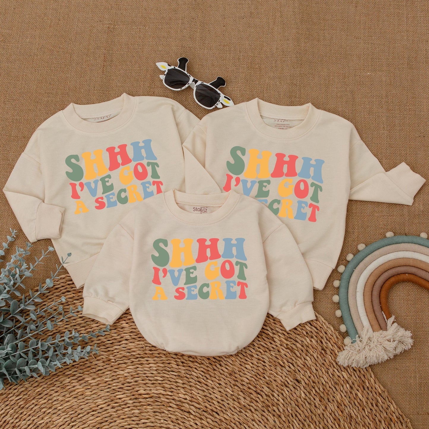 I've Got A Secret Big Sister Romper Baby Girl Announcement Outfit Newborn Bodysuit Sweatshirt T-Shirt Clothing Toddler New Baby Gift Comfortable