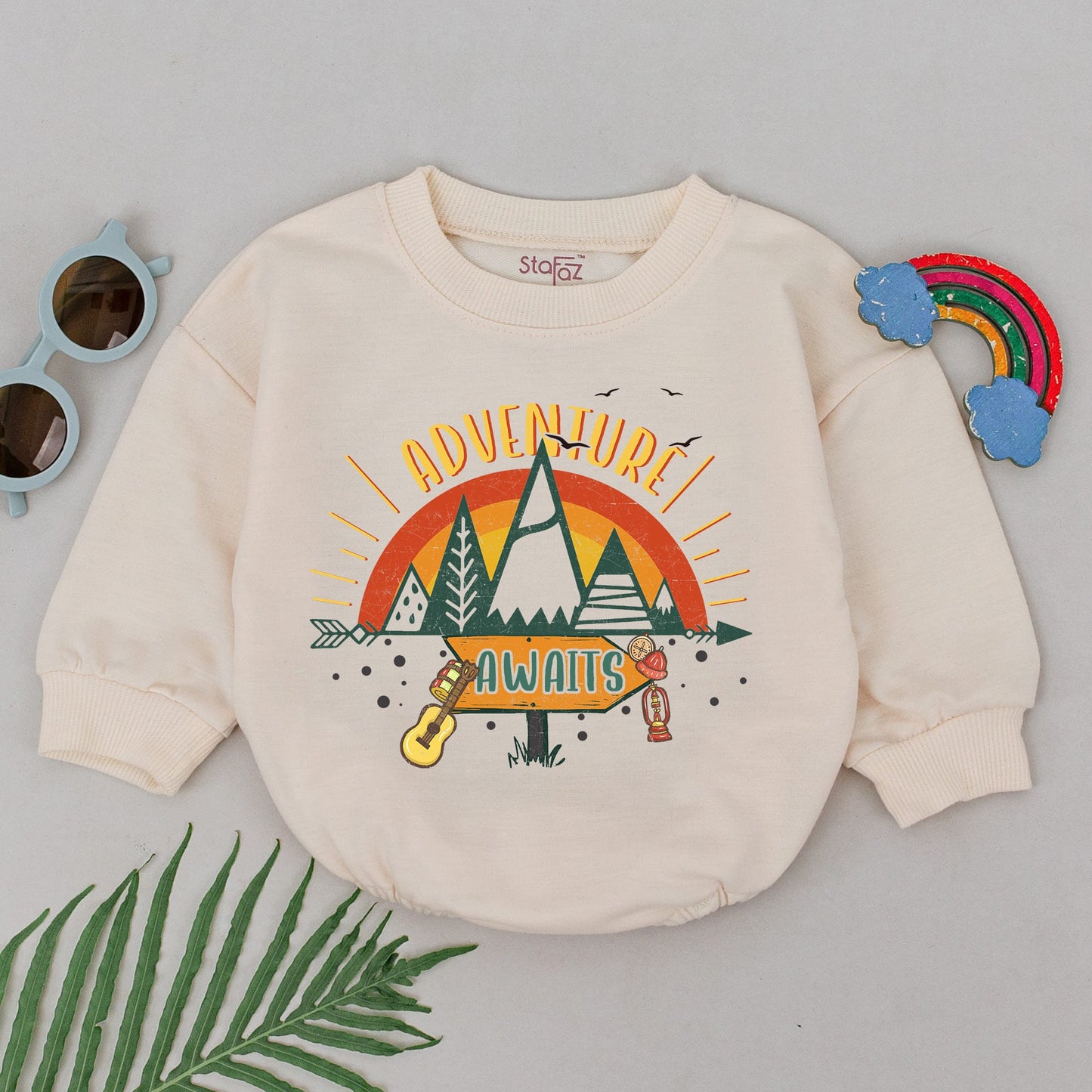 Adventure Awaits Baby Romper Tiny Adventurer Forest Clothes Mountain Rainbow Travel Gift Little Explorer Woodland Camping Hiking Explore Outfit
