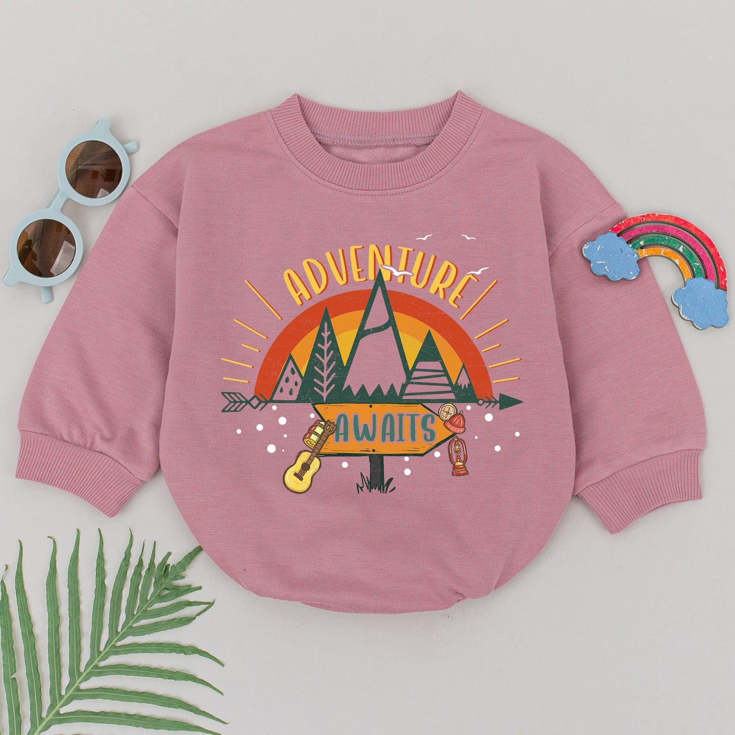 Adventure Awaits Baby Romper Tiny Adventurer Forest Clothes Mountain Rainbow Travel Gift Little Explorer Woodland Camping Hiking Explore Outfit