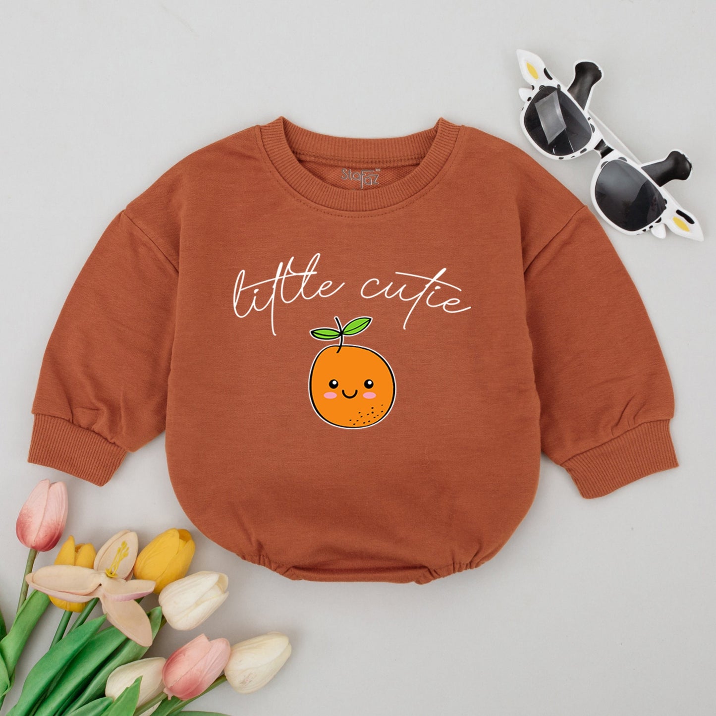 Orange Cutie Baby Romper – Perfect Baby Shower & Newborn Gift