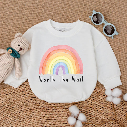 Worth The Wait Baby Clothes, Newborn Coming Home Romper, Baby Shower Outfit Gift