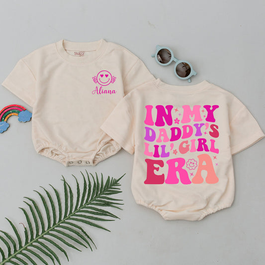 Daddy's Lil' Girl Era Romper - First Father's Day Gift for Baby Girl, Daddy's Girl Outfit, Newborn Shower Gift