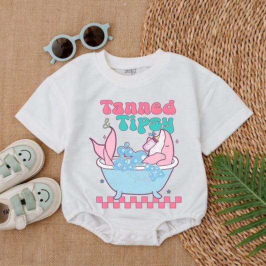 Whimsical Whale Bubble Romper Baby Girl Summer Outfit Cute Cartoon Retro Vibes Pink Teal Bubbles Gift