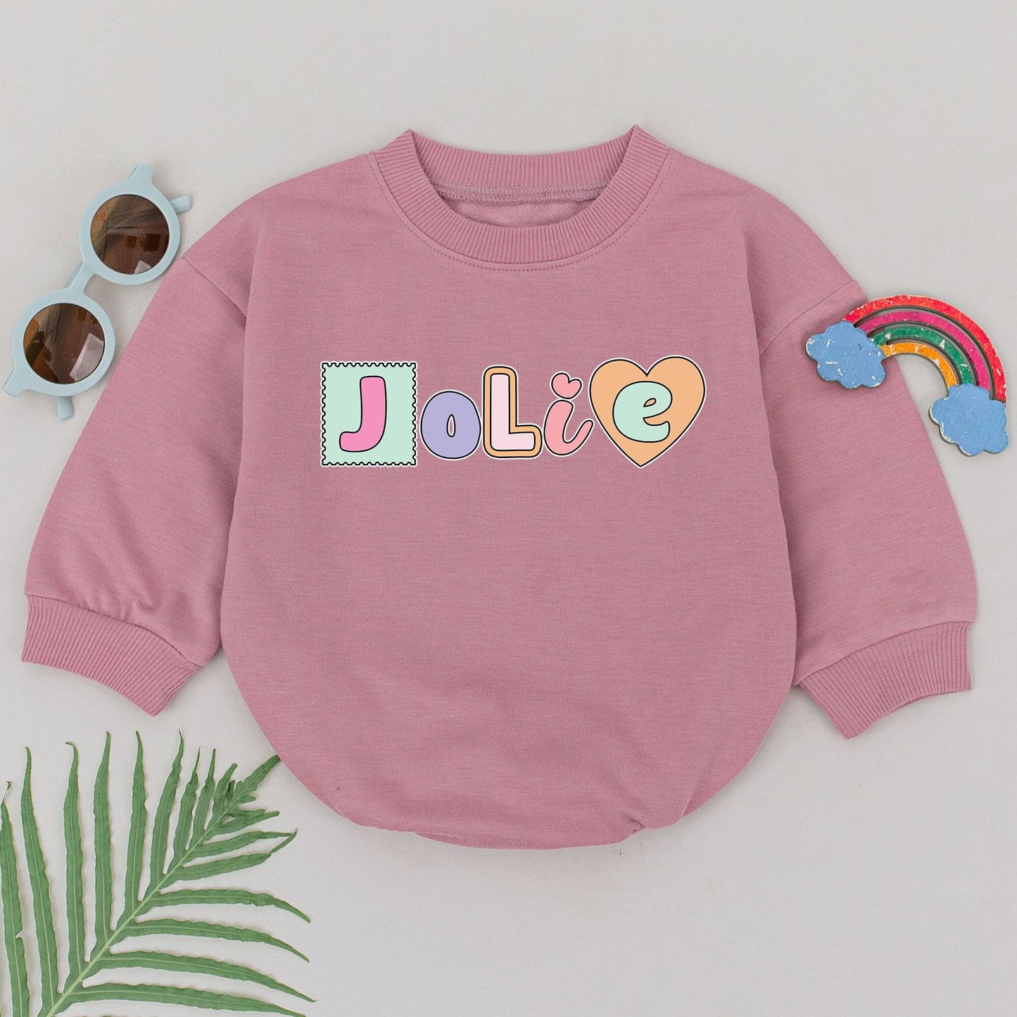 Personalized Name Baby Girl Bubble Romper - Spring, Birthday