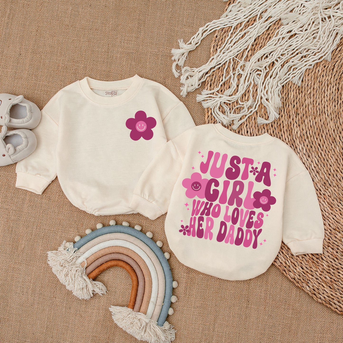 Daddy's Girl Romper: Just A Girl Who Loves Her Daddy Outfit Cute Baby Bodysuit Soft Cotton Clothes Newborn Gift Set Comfortable Playwear Adorable Daddy and Me Style (138 chars)