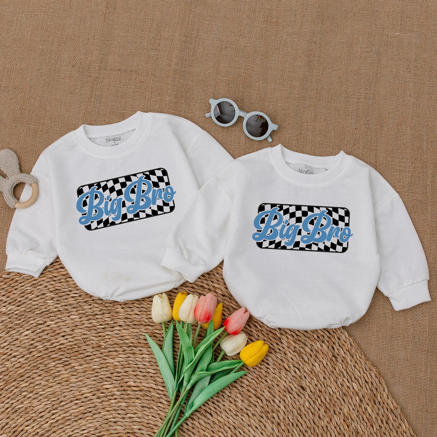 Big Brother Baby Romper Bodysuit Sweatshirt Matching Sibling Set Pregnancy Announcement Baby Shower Gift