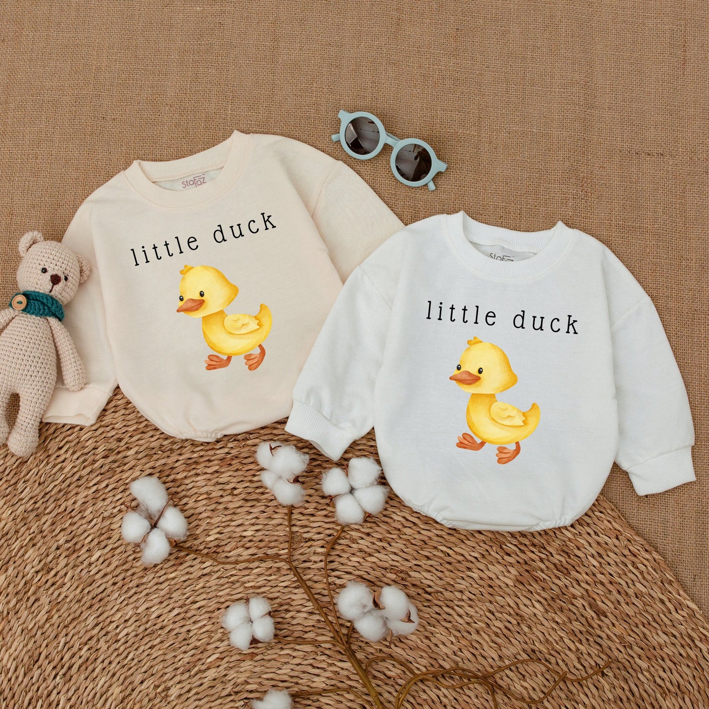 Cute Yellow Little Duck Baby Bubble Romper Newborn Bodysuit Adorable Duckling Outfit Soft Infant Shower Gift Playful Animal Clothing