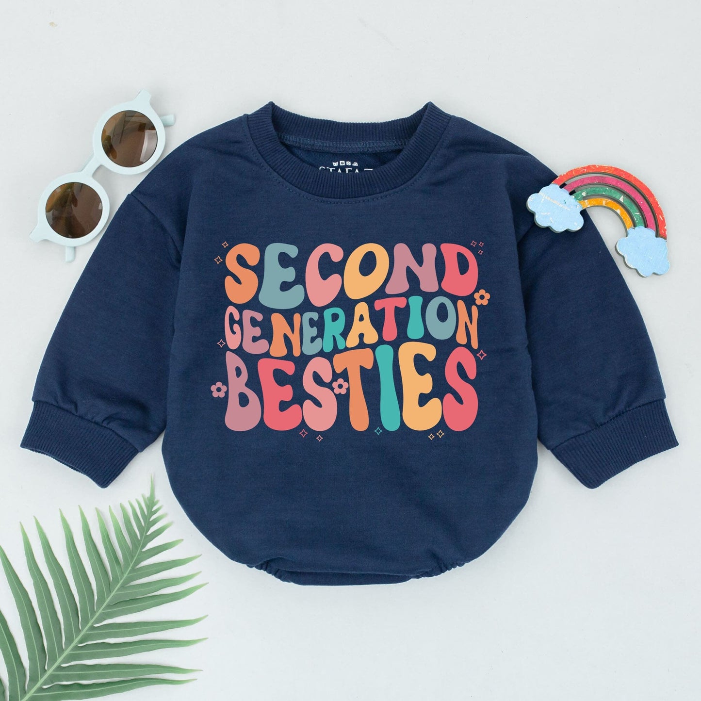 Second Gen Besties Newborn Cotton Romper | BFF Matching Baby Outfit