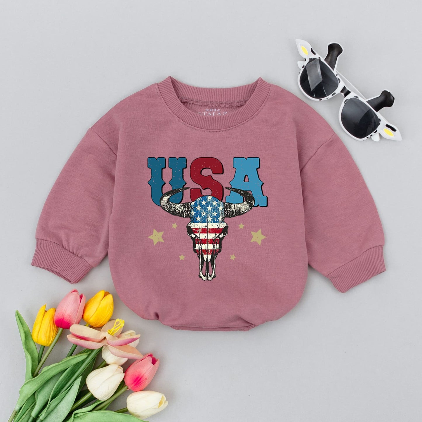 Patriotic Baby Romper: Perfect for 4th of July & Memorial Day