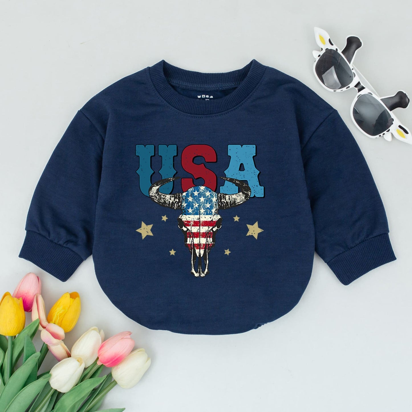 Patriotic Baby Romper: Perfect for 4th of July & Memorial Day