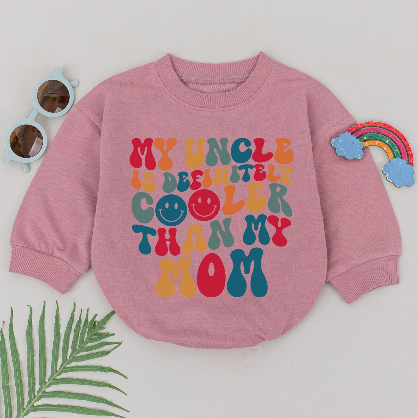 Cooler Than Mom Romper: Funny Uncle Gift for Baby Boy or Girl – New Uncle Outfit, Mother's Day Bodysuit, Cute Newborn Clothes for Awesome Uncles 139