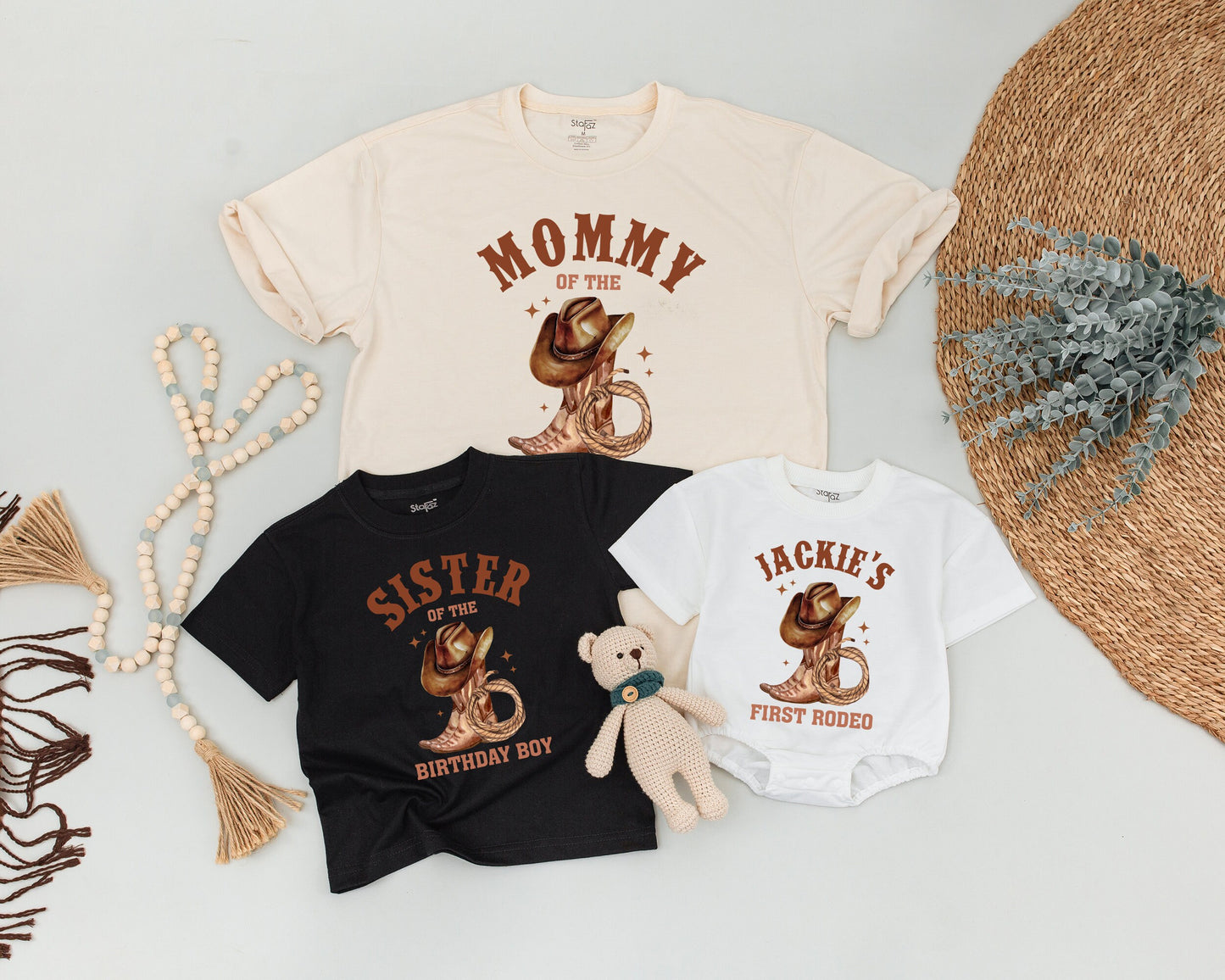 My First Rodeo 1st Birthday Family Shirts - Cowboy Baby Outfit