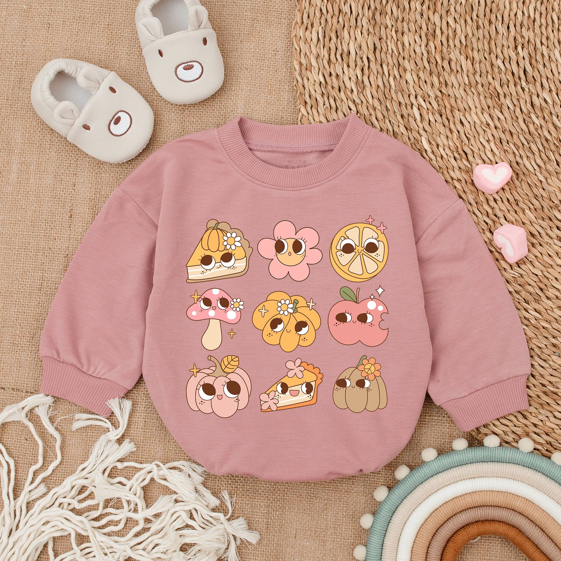 Groovy Pumpkin Baby Girl Romper My First Thanksgiving Outfit Adorable Fall Bubble Onesie for Little Pumpkins and Spooky Season Fun