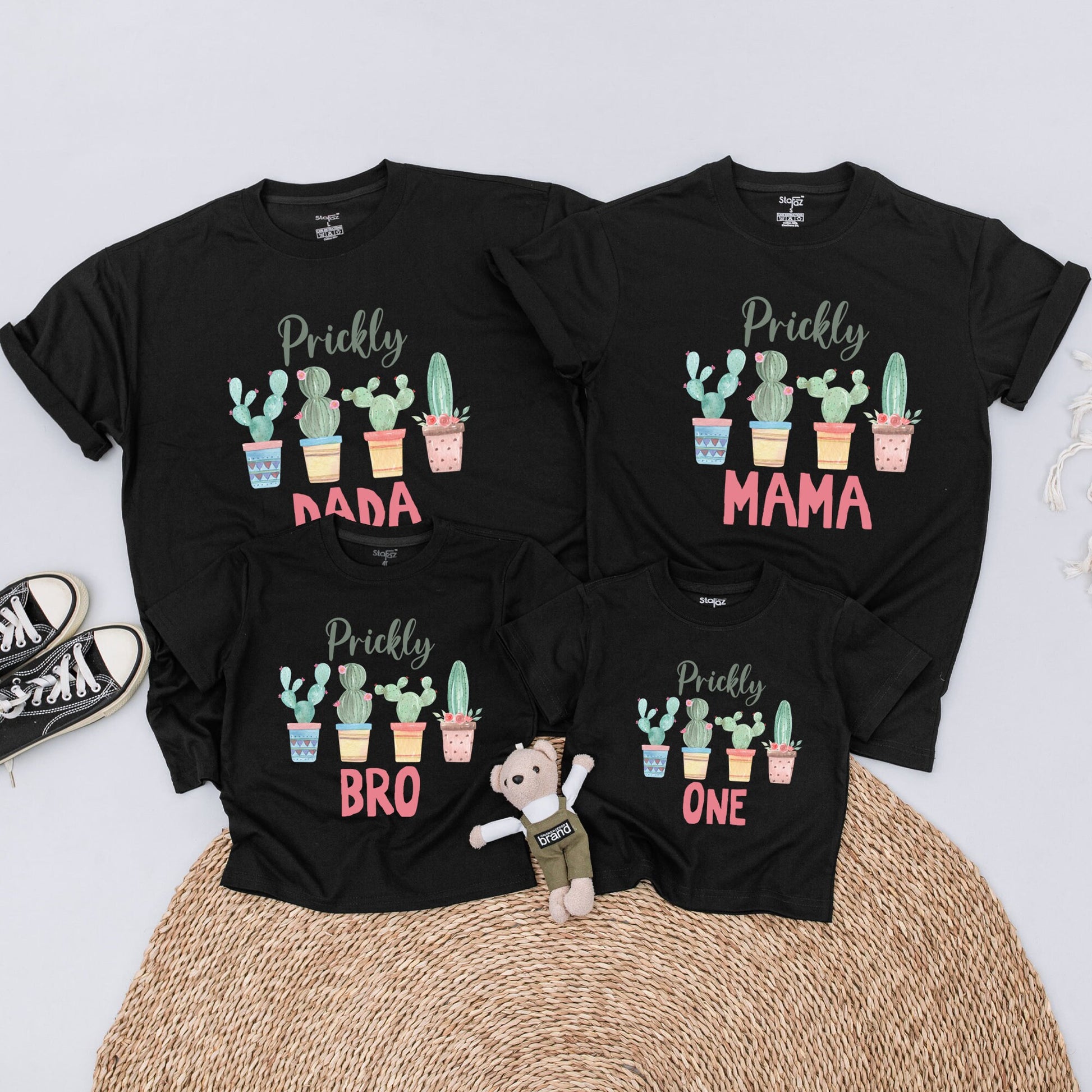 Cute Cactus Family Matching Shirts First Fiesta Birthday Outfit Baby Bodysuit Whats Up Succa First Birthday Party Mom Dad Matching Tees