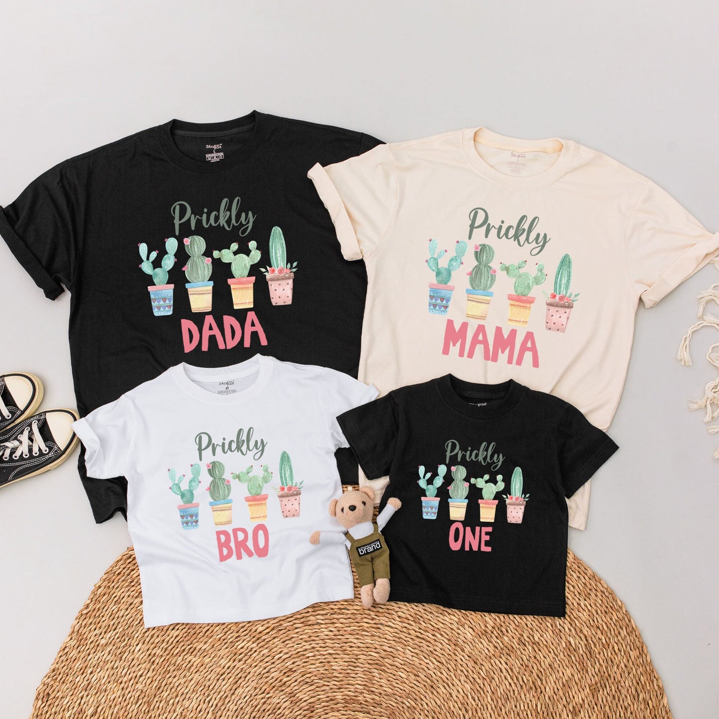 Cute Cactus Family Matching Shirts First Fiesta Birthday Outfit Baby Bodysuit Whats Up Succa First Birthday Party Mom Dad Matching Tees