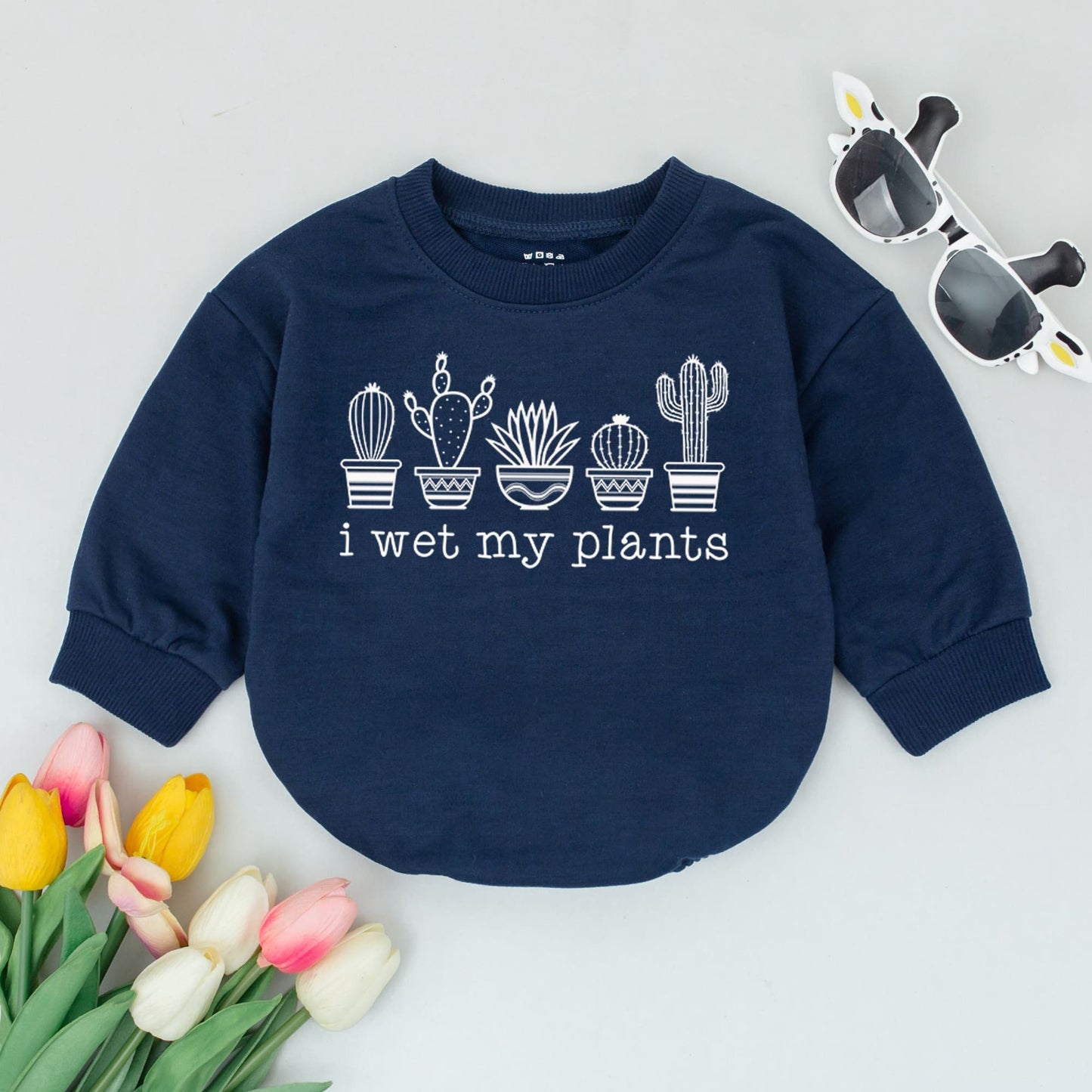 Retro Plant Baby Romper - Funny Cactus Toddler Gift, Unisex Outfit