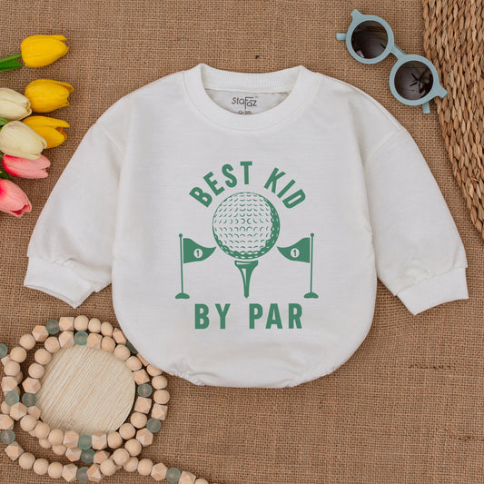 Best Kid By Par Golf Baby Romper Father's Day Gift Cute Golfing Bodysuit for Newborn Boys Bubble Romper