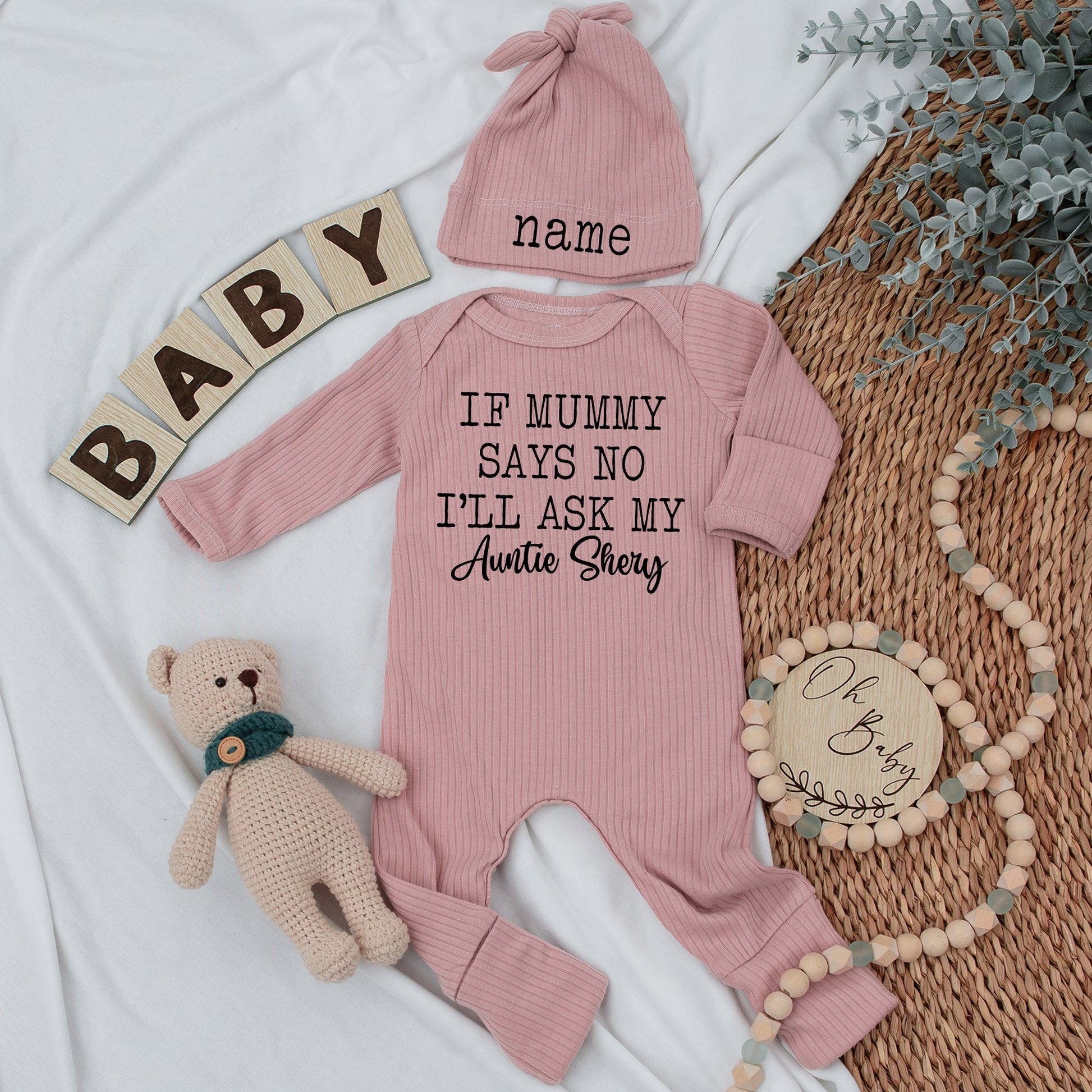 Personalized Baby Bodysuit: If Mummy Says No, I'll Ask! Cute Baby Shower Gift, Newborn Outfit, Coming Soon Gift, Custom Baby Clothes