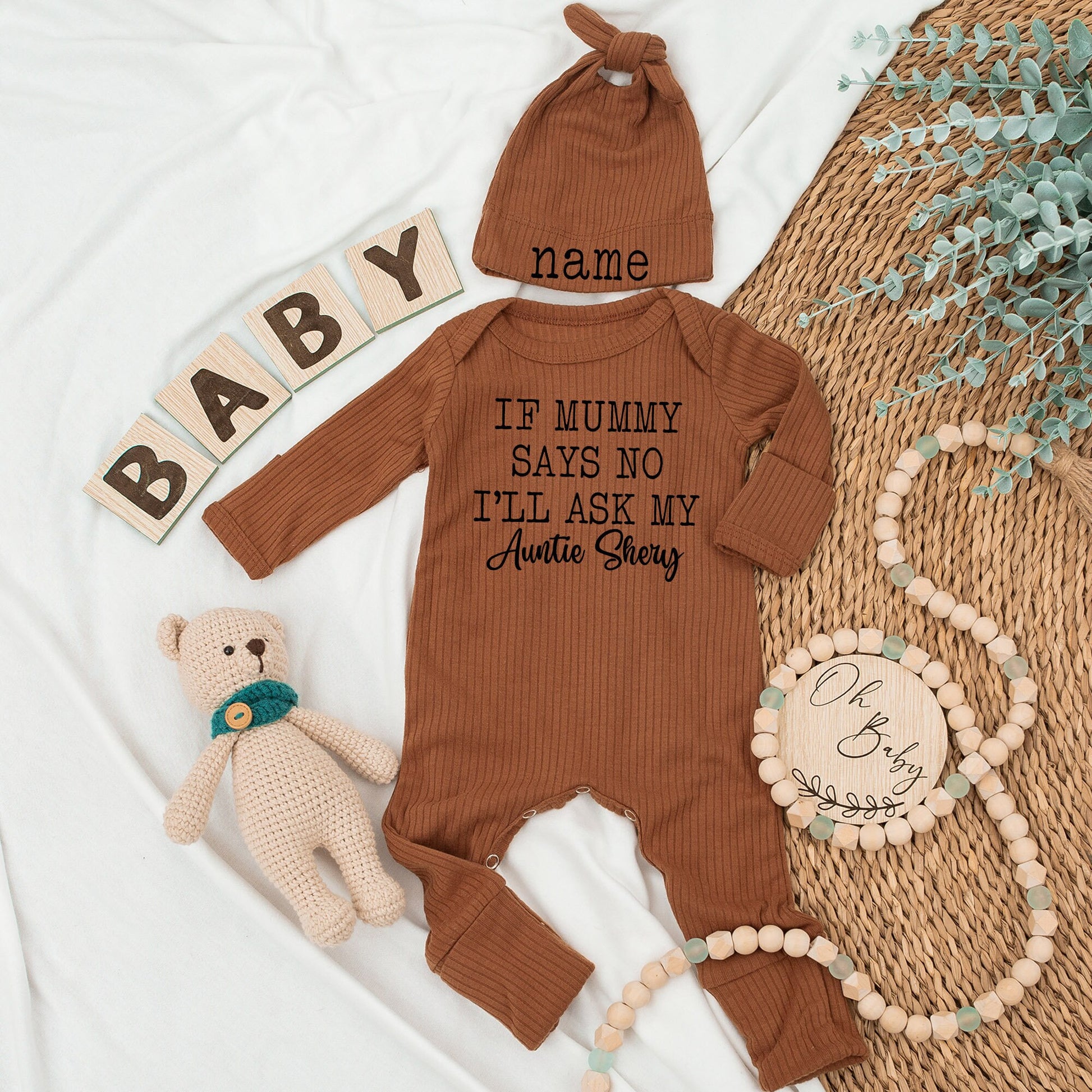 Personalized Baby Bodysuit: If Mummy Says No, I'll Ask! Cute Baby Shower Gift, Newborn Outfit, Coming Soon Gift, Custom Baby Clothes