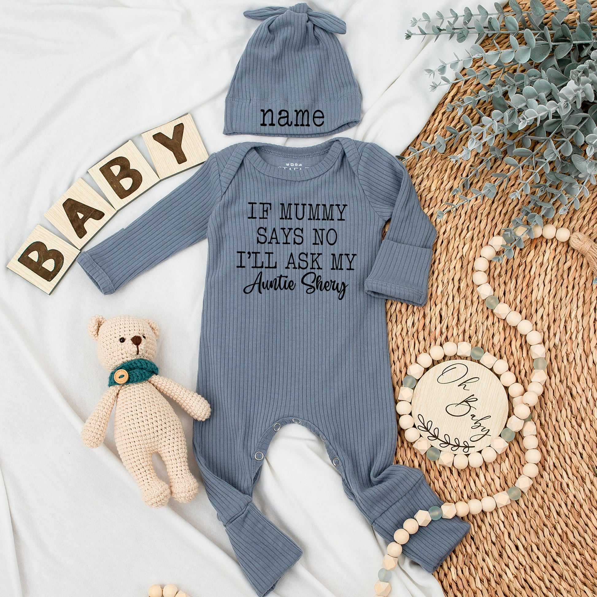 Personalized Baby Bodysuit: If Mummy Says No, I'll Ask! Cute Baby Shower Gift, Newborn Outfit, Coming Soon Gift, Custom Baby Clothes
