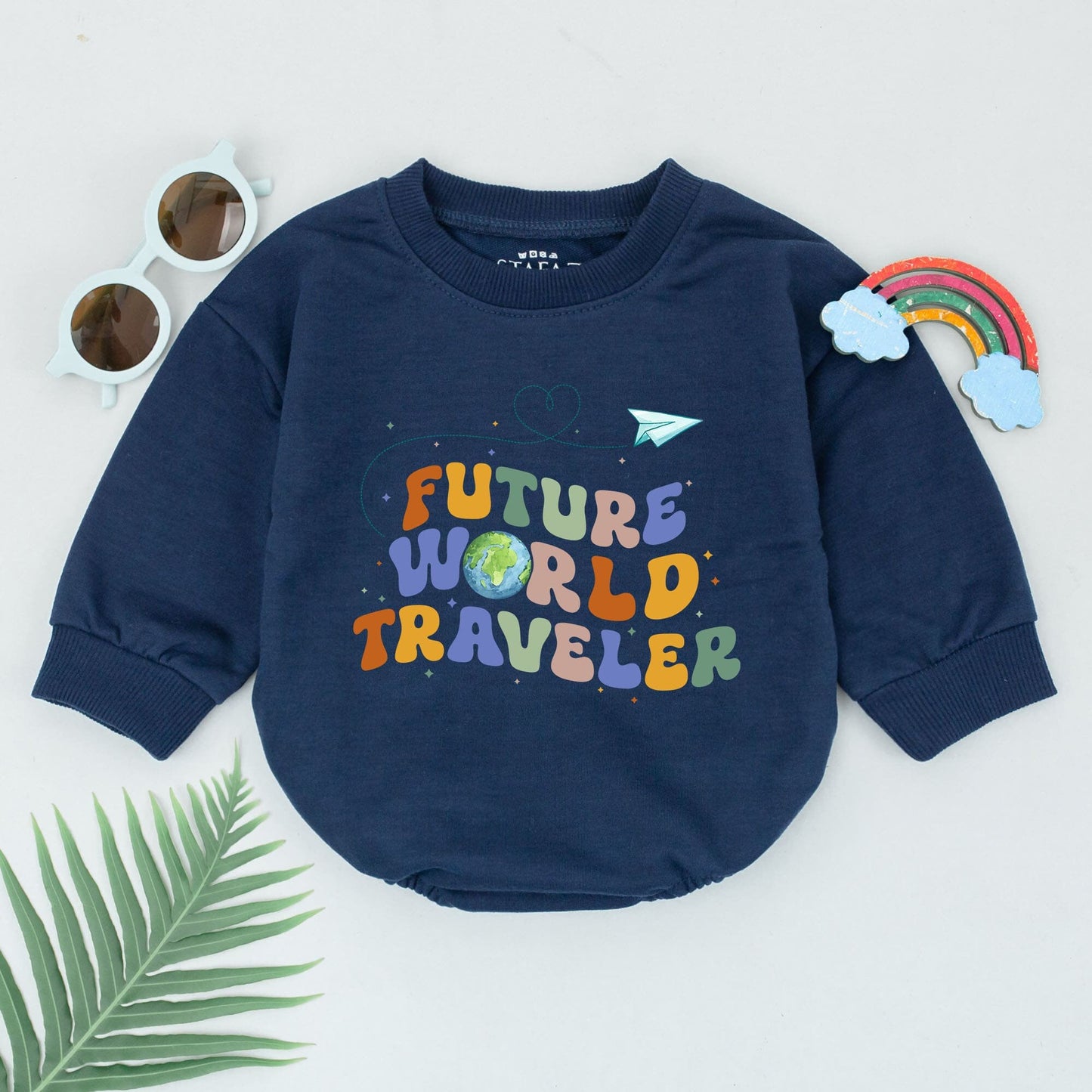 Future World Traveler Baby Romper | New Little Travel Buddy Outfit Gift for Girls | Adventure Begins Newborn Bodysuit Travel Baby Shower