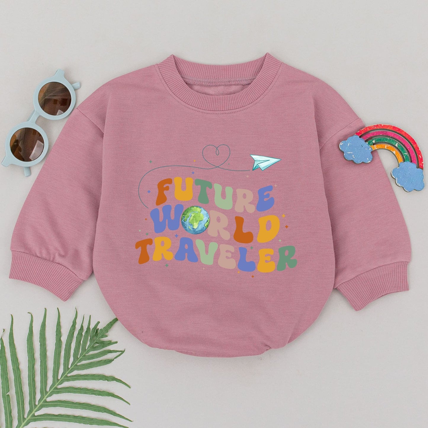 Future World Traveler Baby Romper | New Little Travel Buddy Outfit Gift for Girls | Adventure Begins Newborn Bodysuit Travel Baby Shower