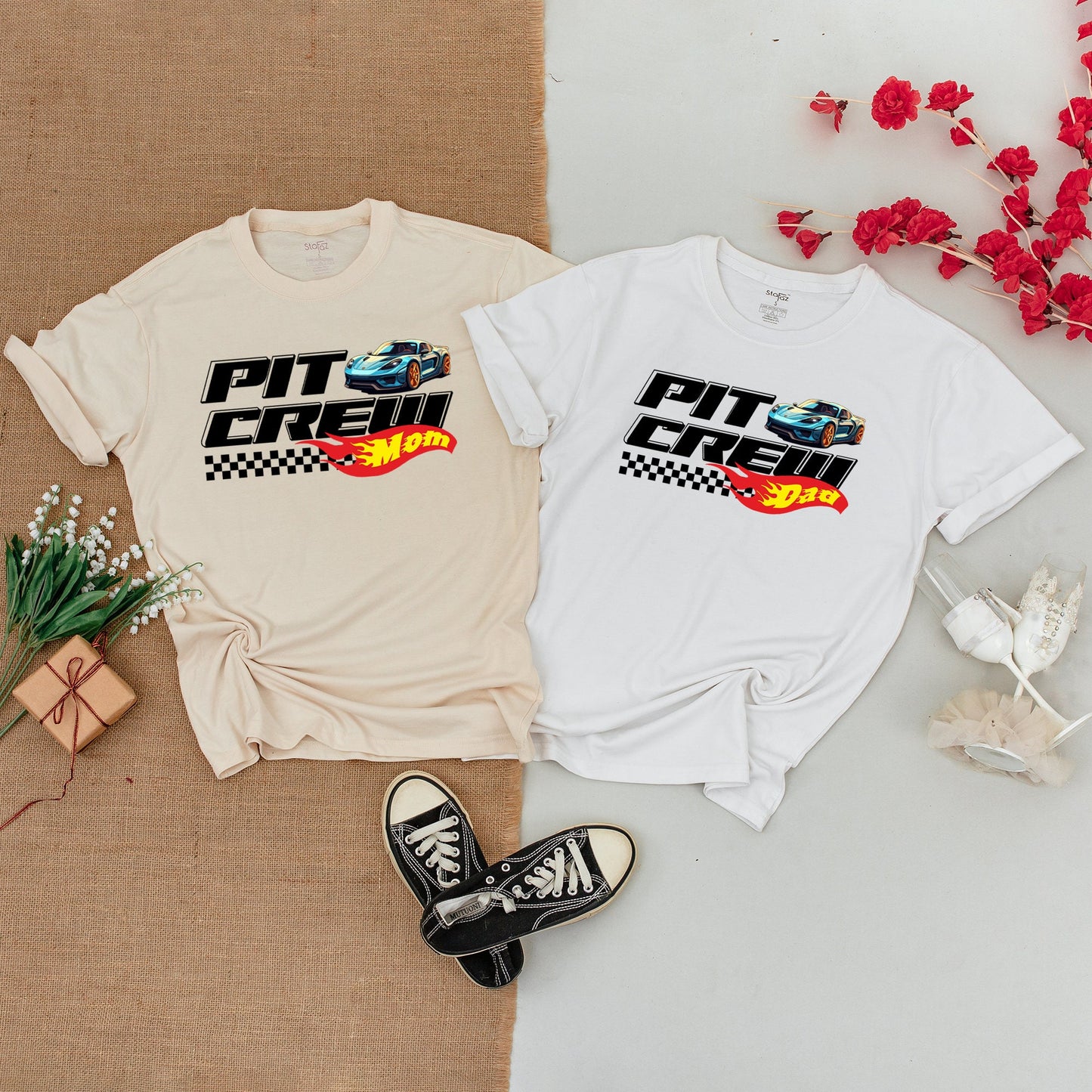 Personalized Pit Crew Birthday Boy Outfit, Fast One Racing Family Matching Shirts, Custom Name Race Car Party Bodysuit, First Birthday Outfit, Mommy and Me (139 chars)