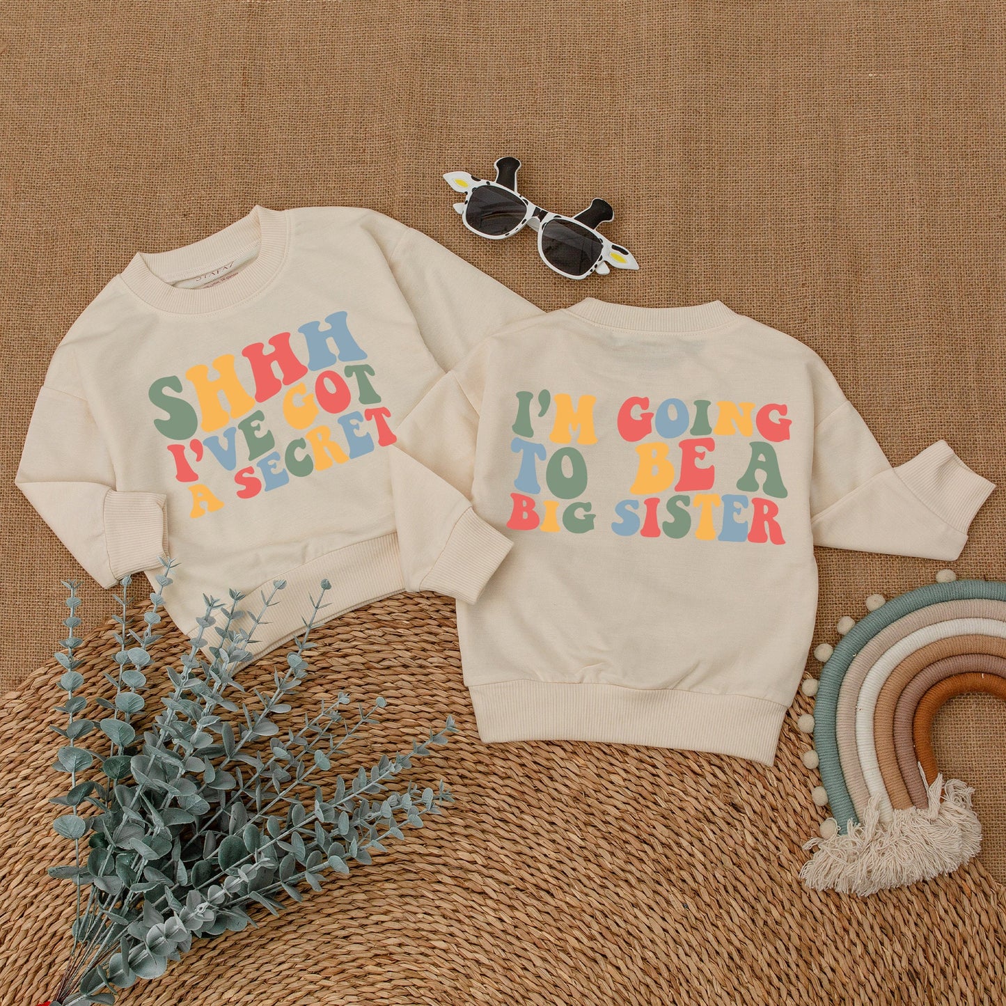 I've Got A Secret Big Sister Romper Baby Girl Announcement Outfit Newborn Bodysuit Sweatshirt T-Shirt Clothing Toddler New Baby Gift Comfortable