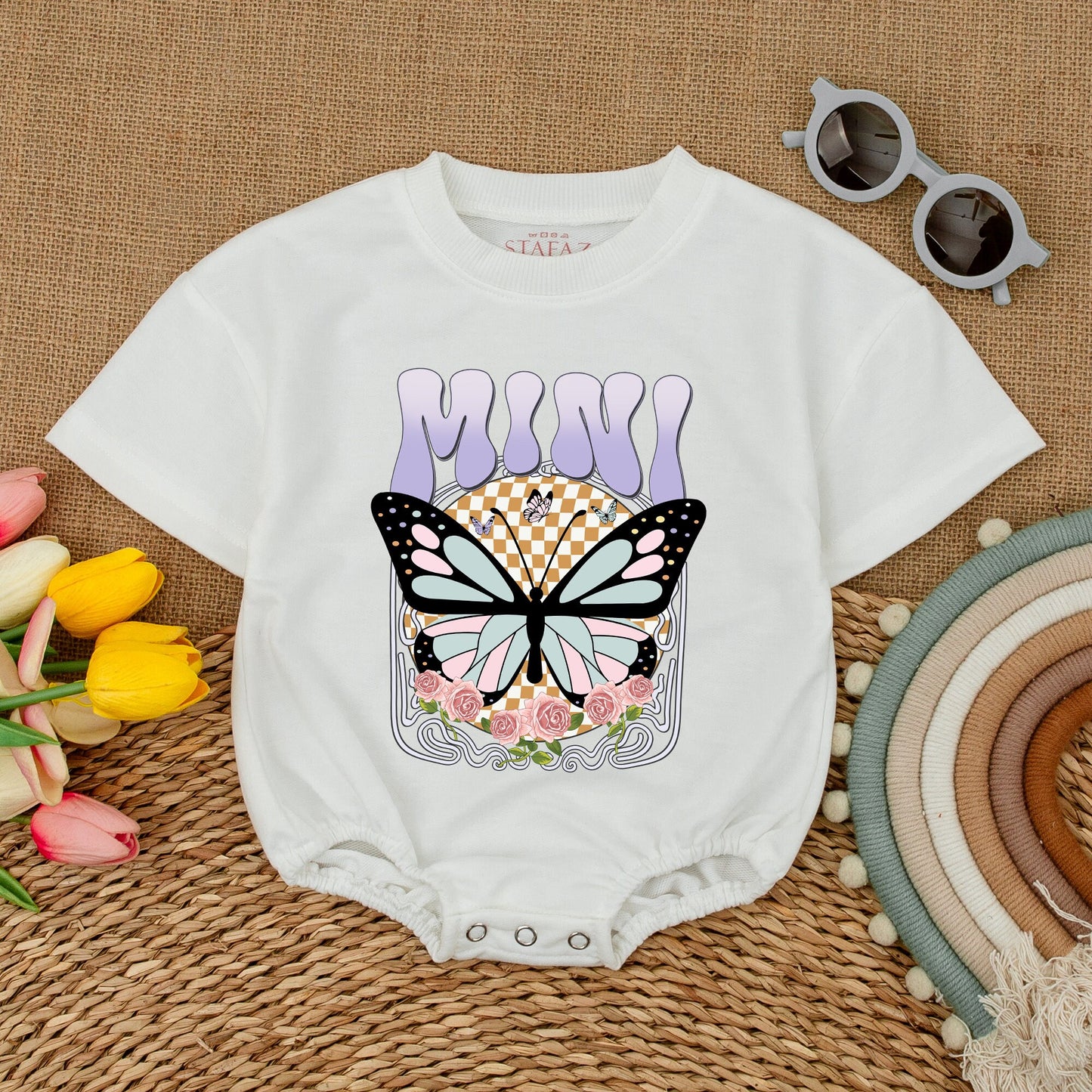 Butterfly Baby Bodysuit - Boho Summer Romper for Newborns