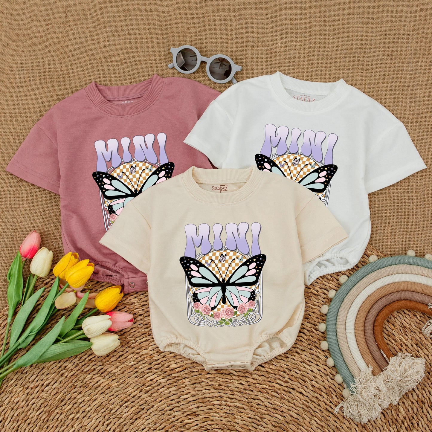 Butterfly Baby Bodysuit - Boho Summer Romper for Newborns