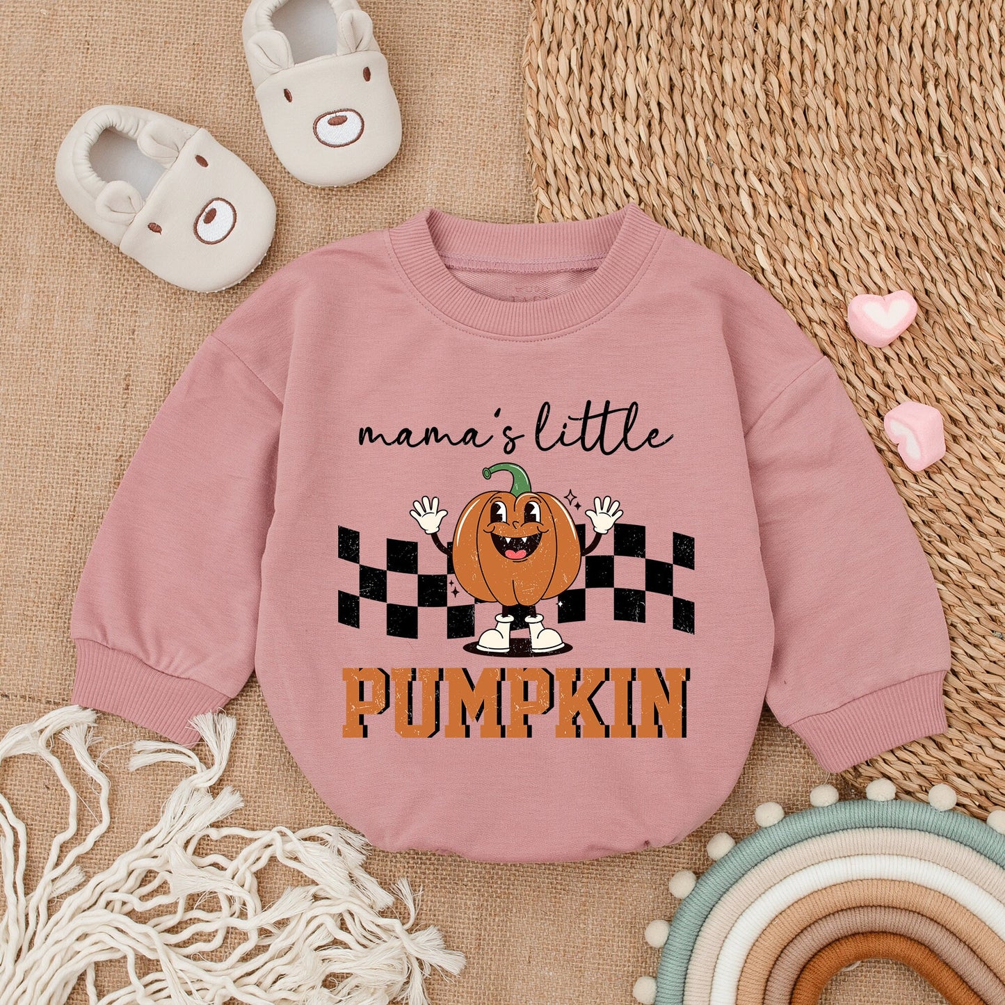 Pumpkin Baby Romper - First Thanksgiving Outfit for Infants