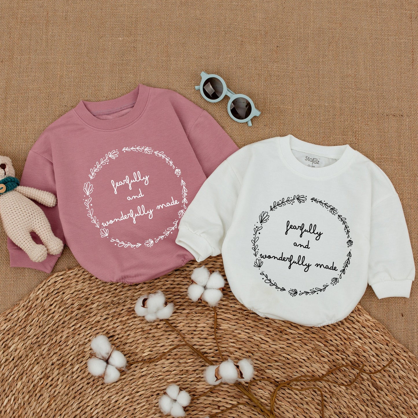 Faithful Baby Romper, Christian Miracle Bodysuit, Religious Coming Home Outfit, Natural Infant Bubble Romper, Newborn Gift, Baptism Outfit 136 char