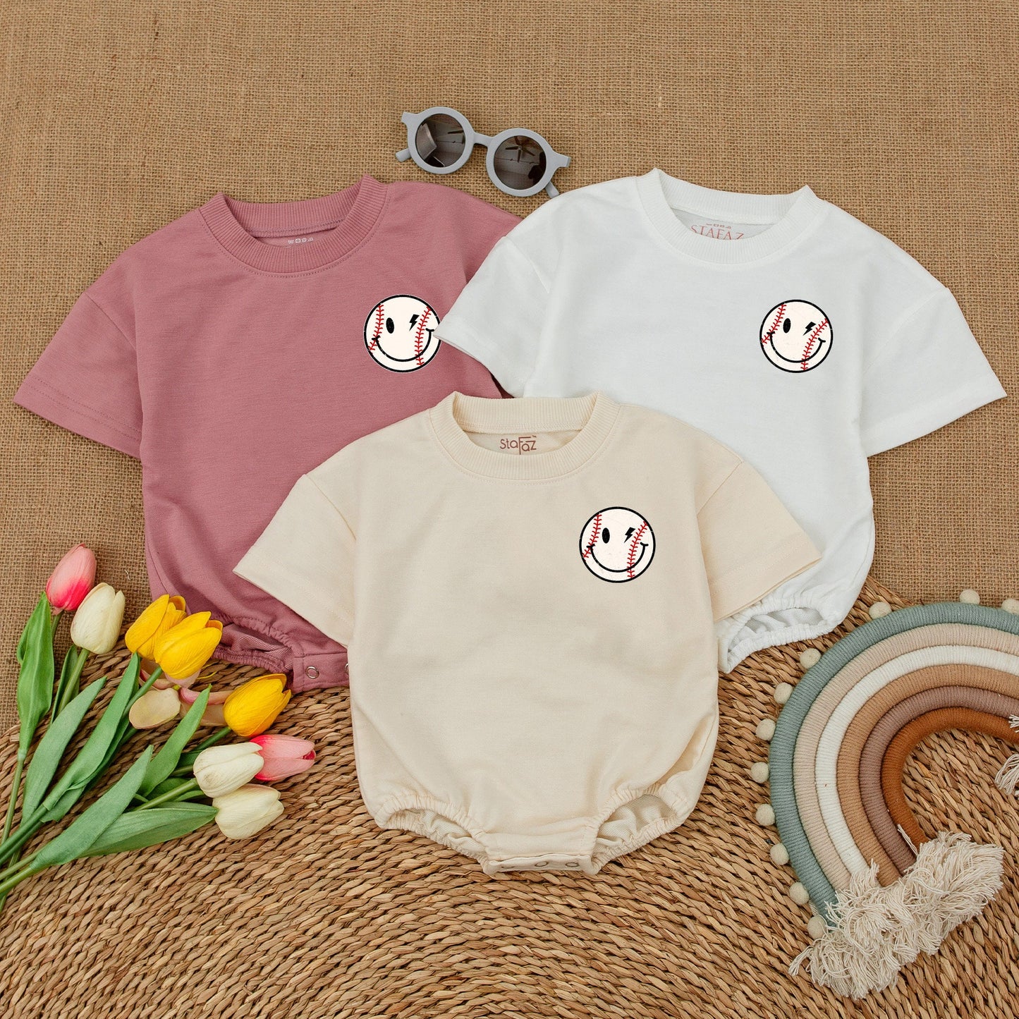 Retro Checkered Baseball Romper – Perfect Baby Shower Gift Idea