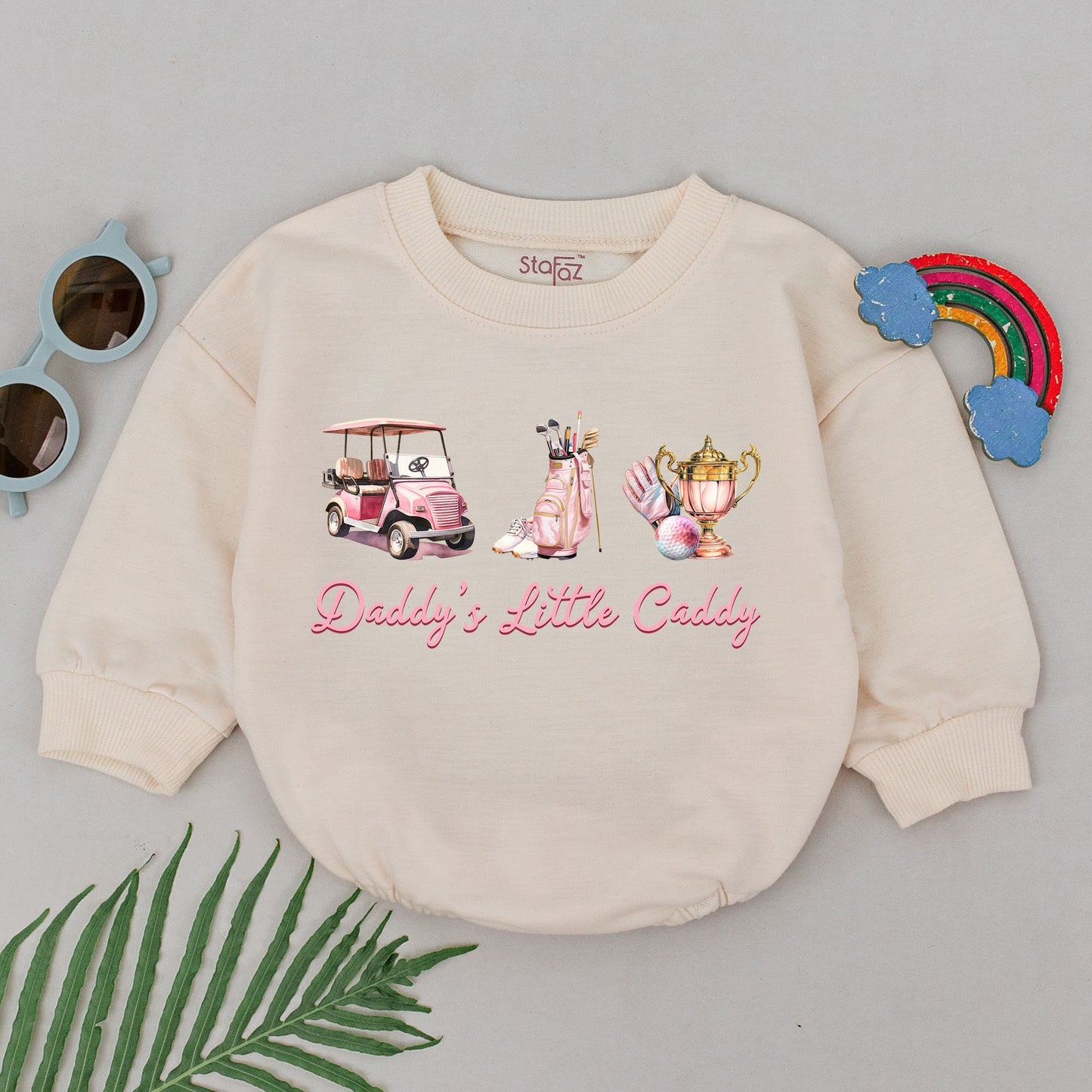 Daddy's Golf Buddy Romper: Future Pro, Pink Bodysuit Father's Day
