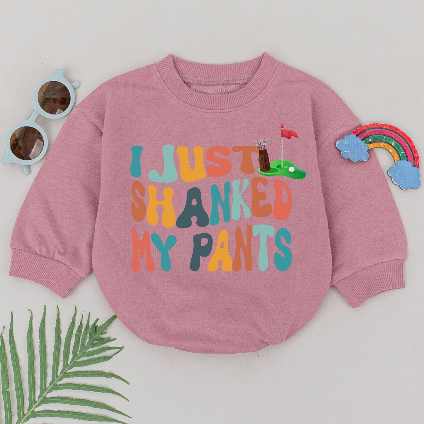 I Just Shanked My Pants Romper Retro Golfer Buddy Bodysuit Baby Boy Golf Outfit Future Golfer Teal Orange Yellow Salmon