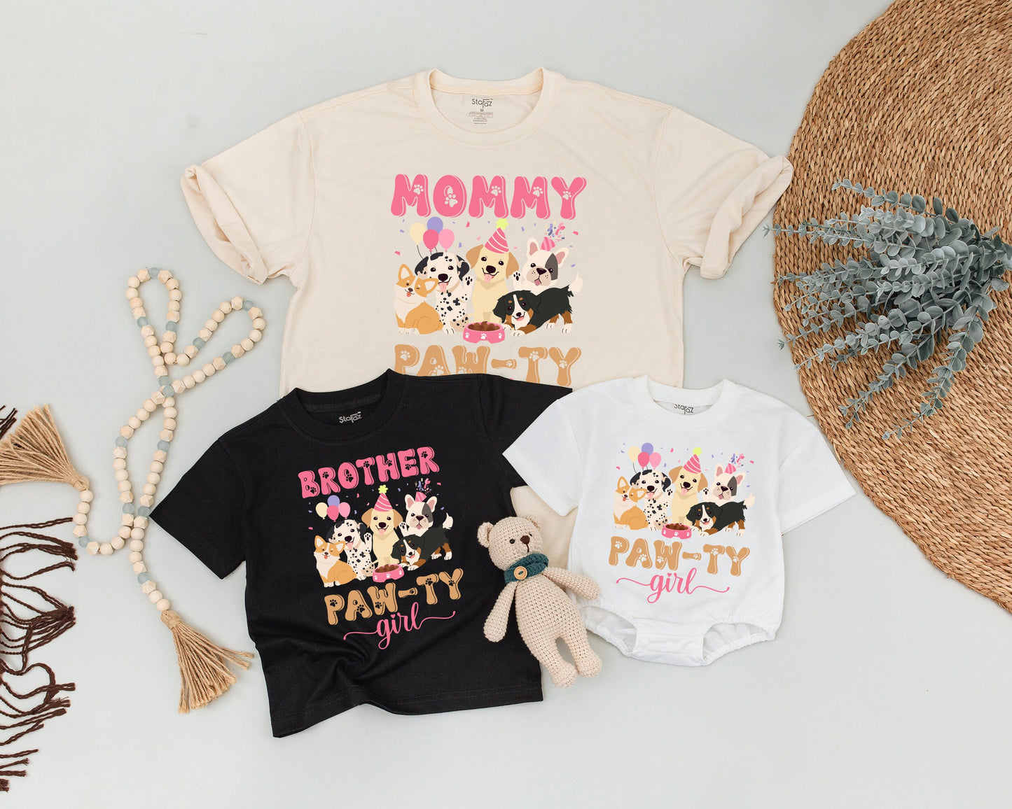 Puppy Birthday Girl Shirt | Dog Party Matching Family T-Shirt Outfit