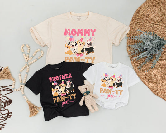Puppy Birthday Girl Shirt | Dog Party Matching Family T-Shirt Outfit