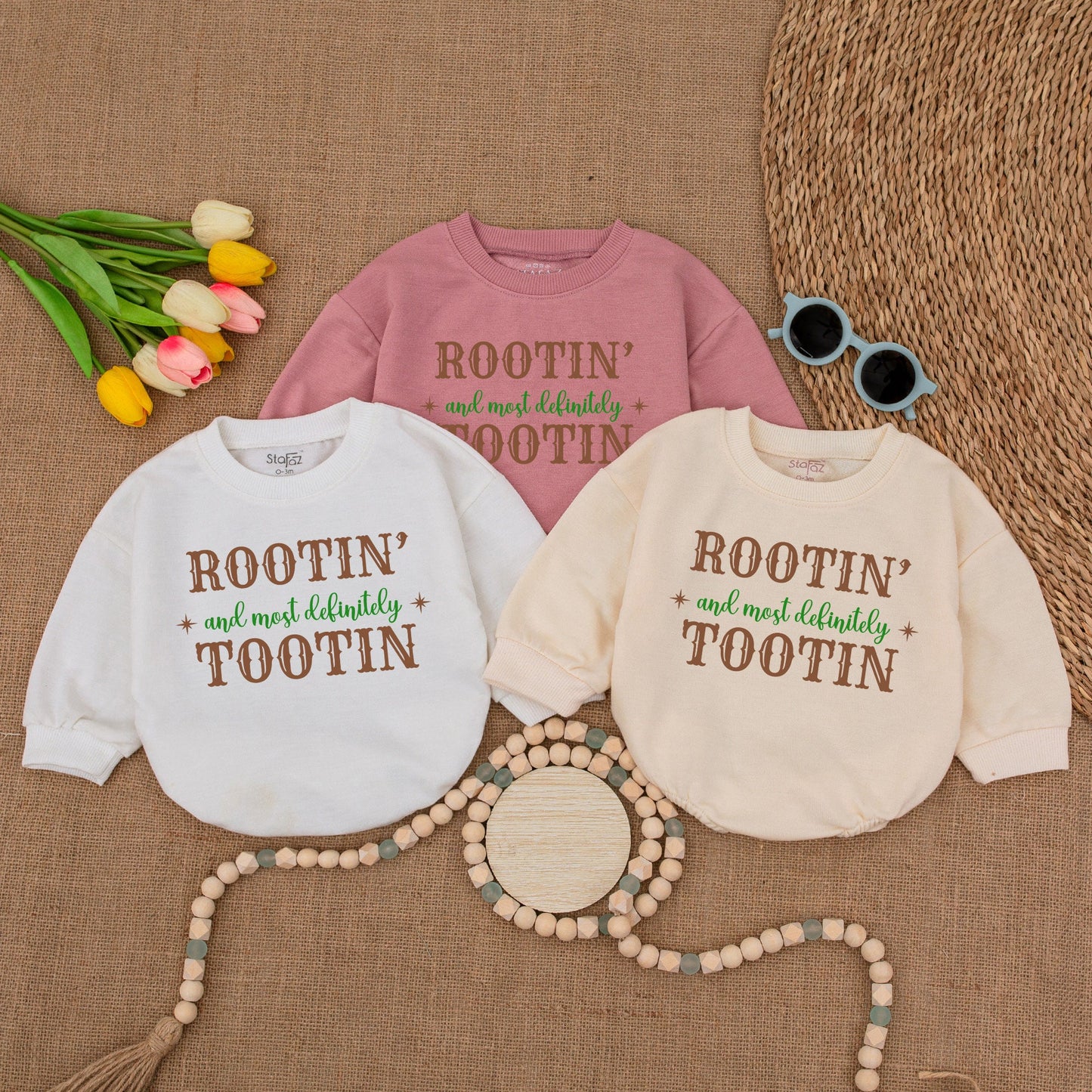 Rootin Tootin Western Baby Bubble Romper - Gender Neutral Bodysuit