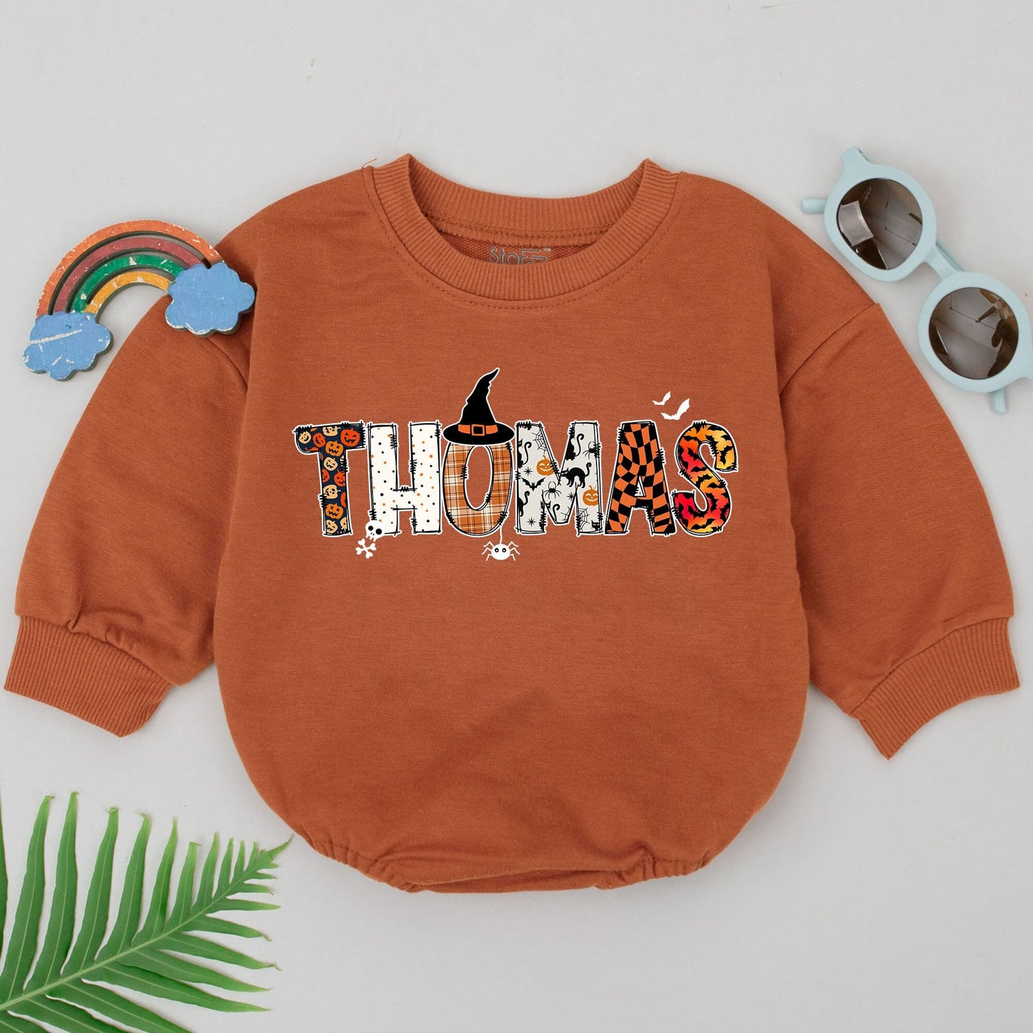 Spooky Personalized Baby Romper - Halloween Costume & Shower Gift